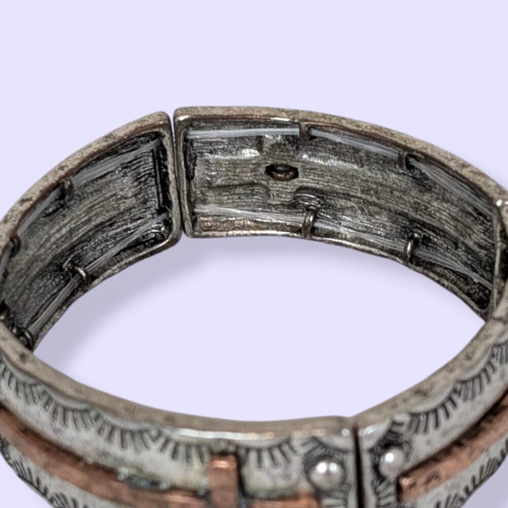 Metal Cross Stretch Bracelet - Picture 4 of 6